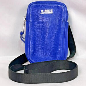 Aimee Kestenberg Blue Leather Crossbody Mini Bag Adjustable Strap